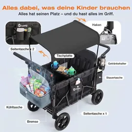 Sekey Bollerwagen faltbar schwarz