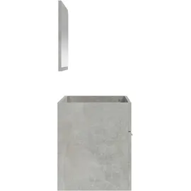 vidaXL Badschrank mit Spiegel 1-tlg. Betongrau
