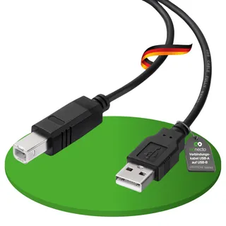conecto USB 2.0 Kabel/Druckerkabel, USB A Stecker auf USB B Stecker, 480 MBit/s, schwarz, 1,80m