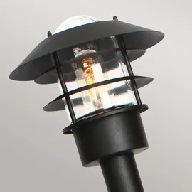 Elstead Lighting Pollerlaterne E27 schwarz IP44 mit Bewegungsmelder