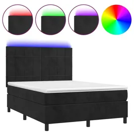 vidaXL Boxspringbett 140 x 200 cm Schwarz