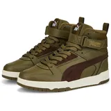 Puma RBD Game WTR Jr Sneaker, Deep olive/dark chocolate/puma Team Gold, 38