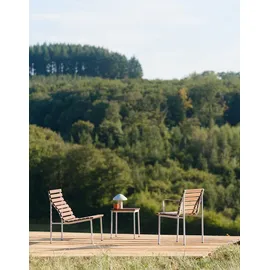 HAY Traverse Hocker Aluminium / Esche 37 x 46 x 40 cm