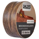 Dalsys Weichsockelleiste selbstklebend 15m Kastanie Fußbodenleiste