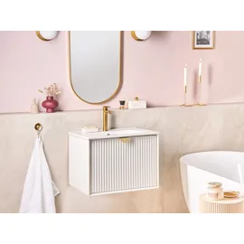 Beliani Beliani, Spiegelschrank, Bonaire 60 cm Weiß