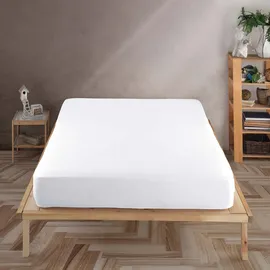 vency Spannbettlaken Jersey 180 x 200 cm weiß