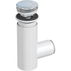 PREVEX Easyclean Siphon mit verchromtem Pop-Up für Waschbecken | aus recyceltem Kunststoff