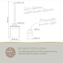 Lenz WC-Bürstengarnitur Nero Schwarz