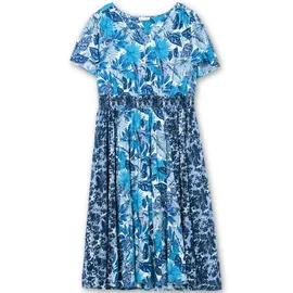 sheego Etuikleid Blau gemustert 50