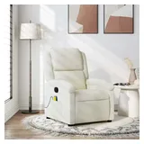 vidaXL Massagesessel Creme Samt