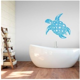 wall-art Wandtattoo »Badezimmer Schildkröte«, selbstklebend, entfernbar, blau