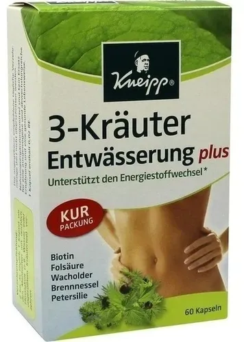 Preisvergleich Produktbild KNEIPP 3-Kräuter Entwässerung Kapseln 60 St