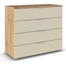 Rauch Schubkastenkommode »Sideboard Schubladenkommode AGORDO mit Dekor- oder Hochglanzfront«, (in zwei Griff-Farben), Breite 93 cm mit 4 großen Schubladen für viel Stauraum MADE IN GERMANY, braun