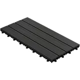 Floordirekt Klickfliesen WPC-Terrassendielen Royal Anthrazit 60x30 cm