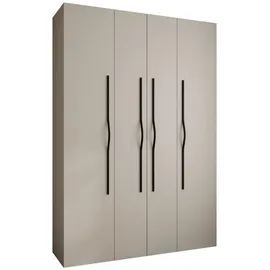 abiks möbel Drehtürenschrank COMO 170 x 245,5 x 40 cm Schwarz
