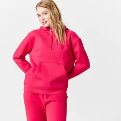 Kapuzenpullover Damen warm - 500 pink, rosa|rot, XL