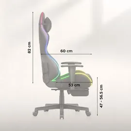 huzaro Force 5.7 RGB Gaming-Stuhl Schwarz