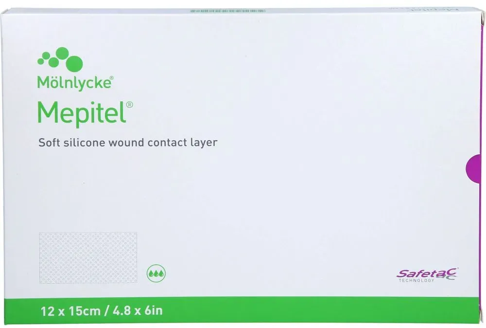 MEPITEL Silikon Netzverband 12x15 cm steril 5 St