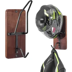 Motorradhelm Halterung Wandhalterung Holz passend für Ducati Scrambler / Icon XGP HH4 schwarz