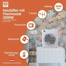 SHX Heizlüfter 2000 W Weiß