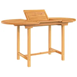 vidaXL Gartentisch Ausziehbar 110-160 x 80 x 75 cm Teak Braun
