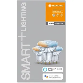 LEDVANCE SMART+ WiFi Technologie, Sockel GU10 Lichtfarbe änderbar (2700-6500K), Dimmbar, ersetzt Reflektorlampen mit 40 W,