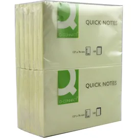 Q-Connect Q Connect 75 x 125 mm Quick Note wiederverwendbar Pad – Gelb (12 Stück)