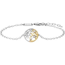 Julie Julsen Liebesbaum Armband mehrfarbig 925 Silber rhodiniert teils vergoldet Größe 19 cm