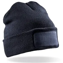 Result Recycled Double Knit Printers Beanie - navy - onesize