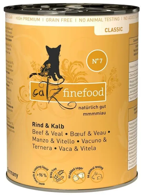 Pets Nature Catz finefood No.7 Kalb und Rind6x 400g