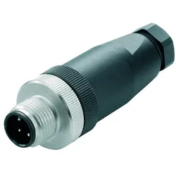 Weidmüller 9456940000, SAIS-5/7, Schwarz, Silber, Männlich, Gerade, Polyamid, IP