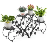 Blumenständer Metall 2er Set,pflanzenregal Blumenregal Blumentreppe Pflanzentreppe Garten Mehrstoeckig - Unho