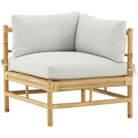 Gardenson Loungeeckteil Hellbraun, Holz, Bambus, Rattan ca. 75x70 cm