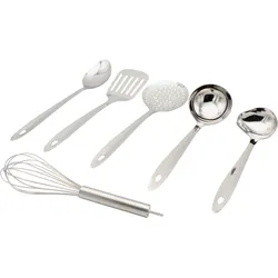 Kochbesteck-Set KRÜGER, silber (edelstahlfarben), Edelstahl, Kochbesteck-Sets, Kochbesteck, aus rostfreiem Edelstahl