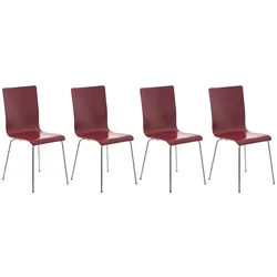 CLP 4er-Set  Wartezimmerstuhl PEPE rot