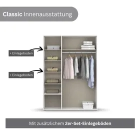 Rauch Drehtürenschrank VOYAGER 140 x 194 x 53 cm Grau