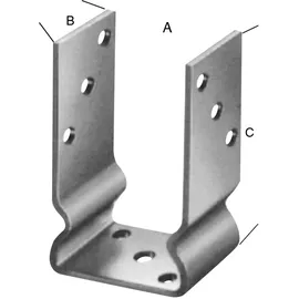 Hadra U-Pfostenlasche feuerverzinkt 71 mm