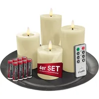 candela lights by lc home Candela Lights LED Stumpenkerze 4 St. weiß