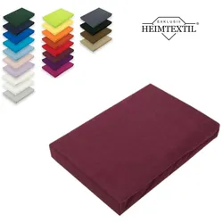 EXKLUSIV HEIMTEXTIL Marke Jersey Spannbettlaken 120 x 200 cm Bordeauxrot