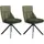 byLIVING Esszimmerstuhl CALIFORNIA, 2er Set, Webstoff grün Gestell schwarz