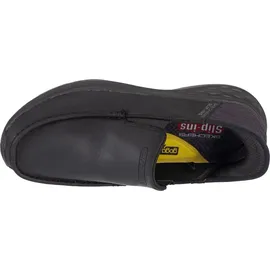 SKECHERS Herren Parson OSWIN, Black Leather, 41 EU