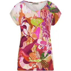 Shirt Rundhals-Ausschnitt Uta Raasch mehrfarbig, 36