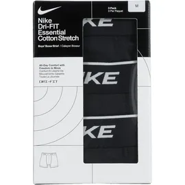 Nike 3 PACK - Everyday Cotton Boxer Brief Herren Wäsche schwarz Größe 6Y-8Y Bekleidung