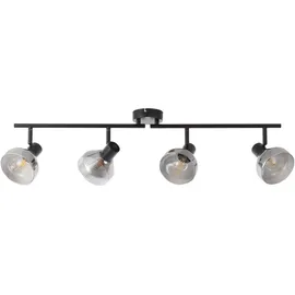 Brilliant Reflekt 4-flg. 4x D45, E14, 18W schwarz matt/rauchglas