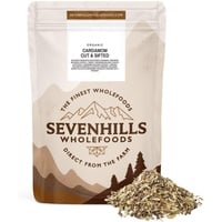 Sevenhills Wholefoods Bio-Kardamom getrocknet, geschnitten und gesiebt, Schoten und Samen, für Teeaufguss, herzhafte Gerichte, Gewürze und Lebensmittelzutaten, 100 g