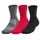 Under Armour 3er Pack halbhohe Socken Rot/Schwarz L