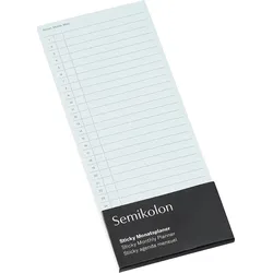 Semikolon Monatsplaner selbstklebend, hellblau