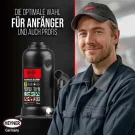Heyner HEYNER® Doppelhub-Unterstellheber hydraulischer Wagenheber 5t Stempel-Wagenheber für SUV/PKW Hubhöhe 22,2-50cm