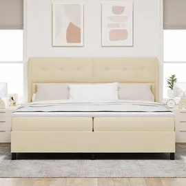 vidaXL Boxspringbett 200 x 200 cm Weiß