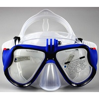 WOWDECOR Tauchmaske für Gopro Kamera Erwachsene Kinder mit Kurzsichtigkeit Kurzsichtig, Schnorchelmaske Taucherbrille Dioptrin Dioptrien Korrektur (Blau, -8,0)